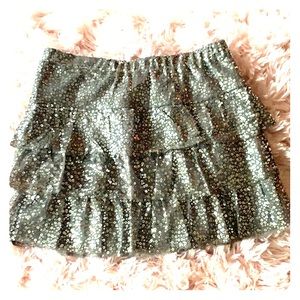 Sequin silver skirt